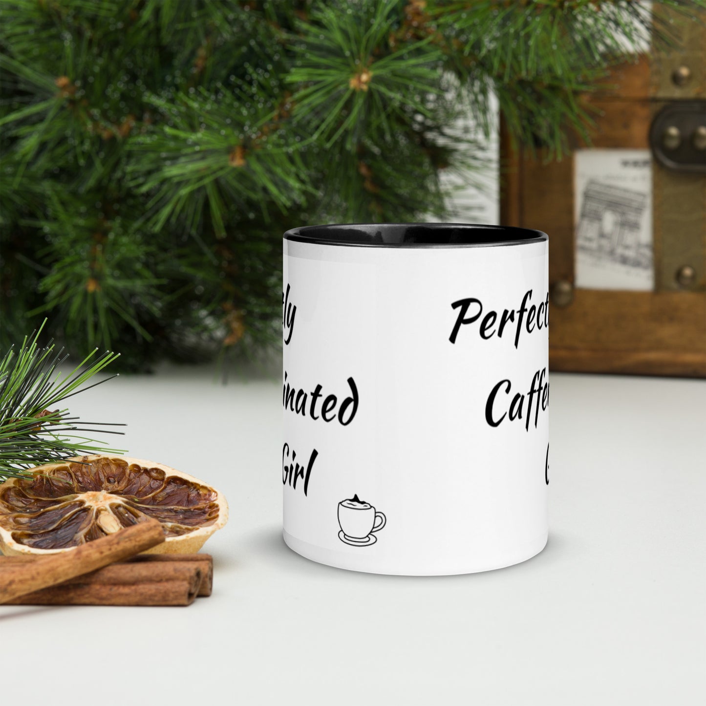 Perfectly Caffeinated Girl: Mug with Color Inside