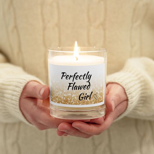 Perfectly Flawed Girl: Glass jar soy wax candle