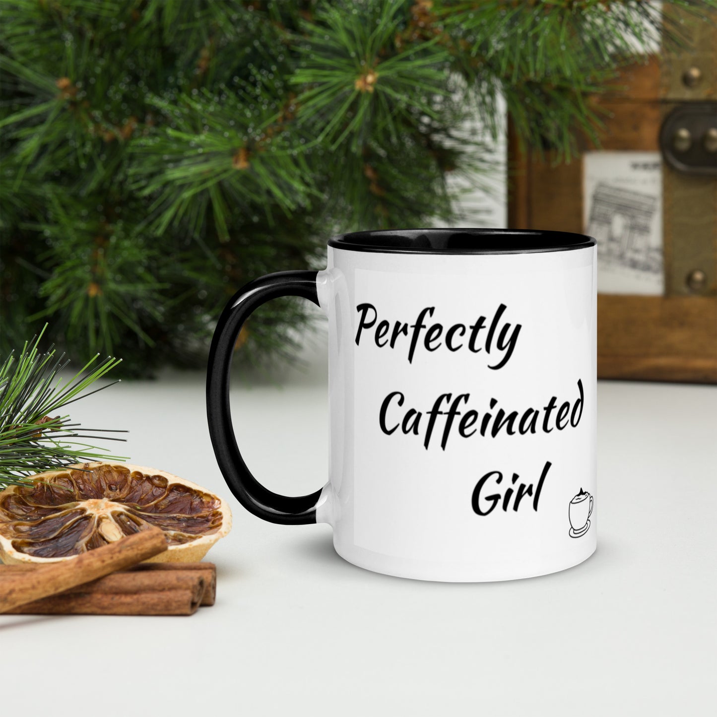 Perfectly Caffeinated Girl: Mug with Color Inside