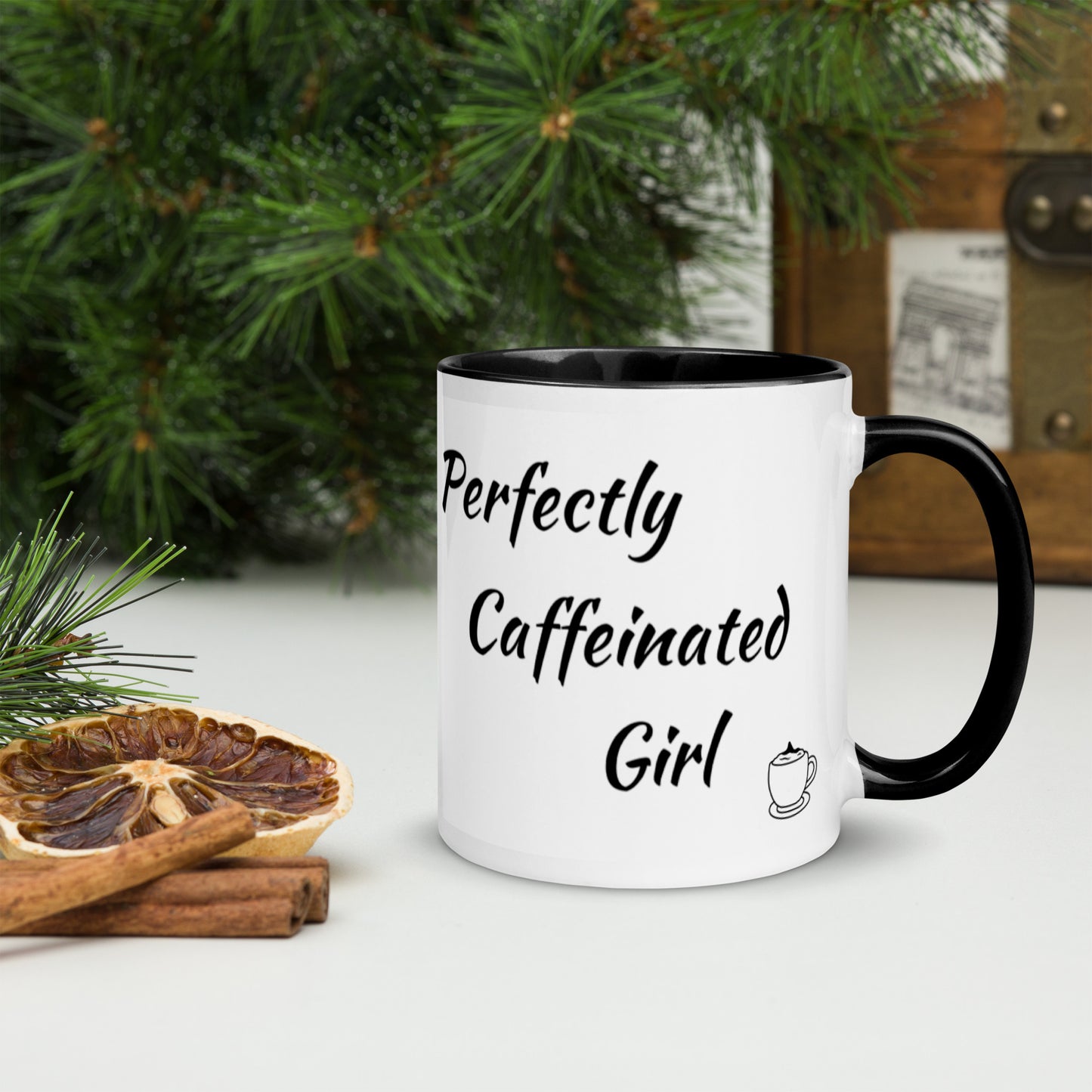 Perfectly Caffeinated Girl: Mug with Color Inside