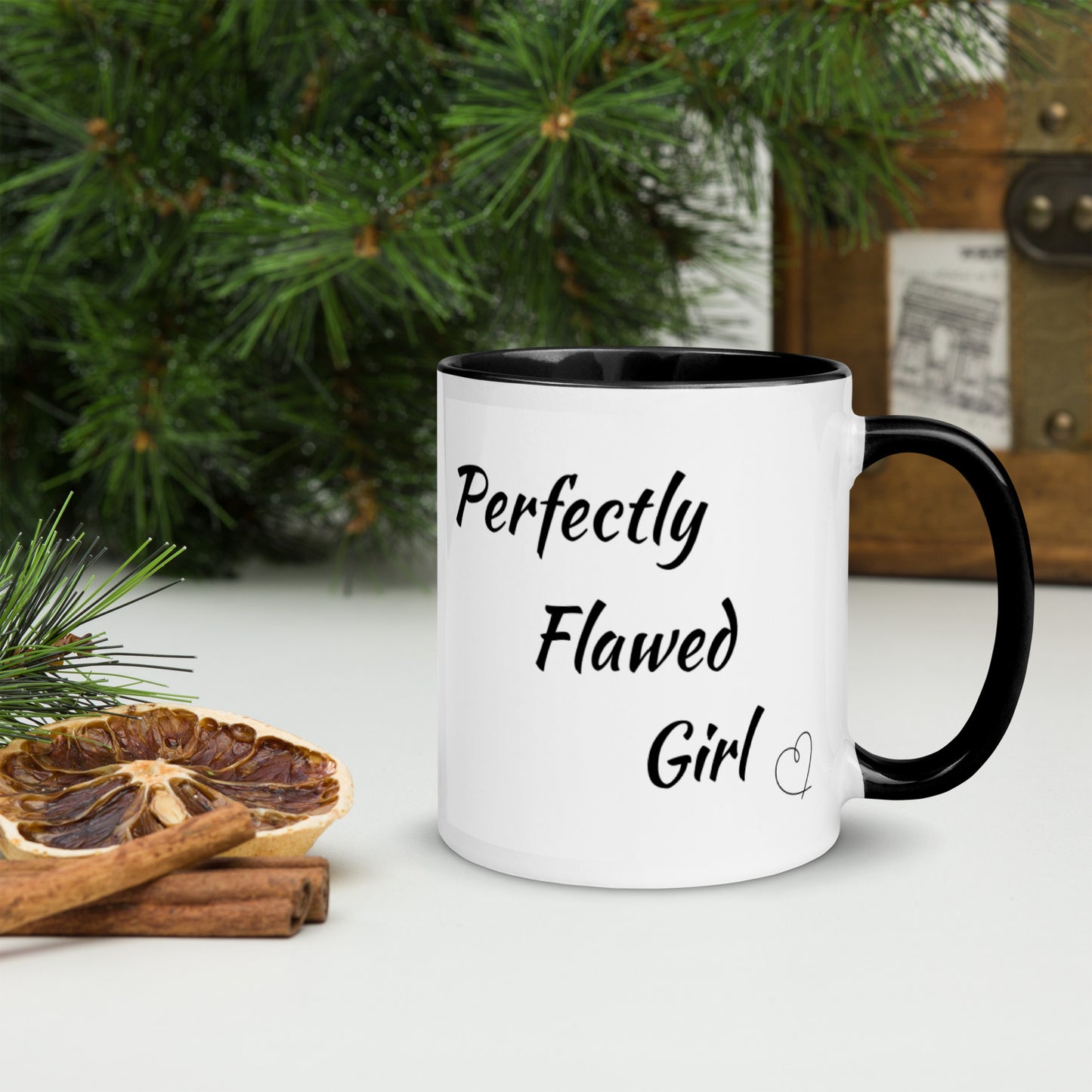 Perfectly Flawed Girl: Mug with Color Inside